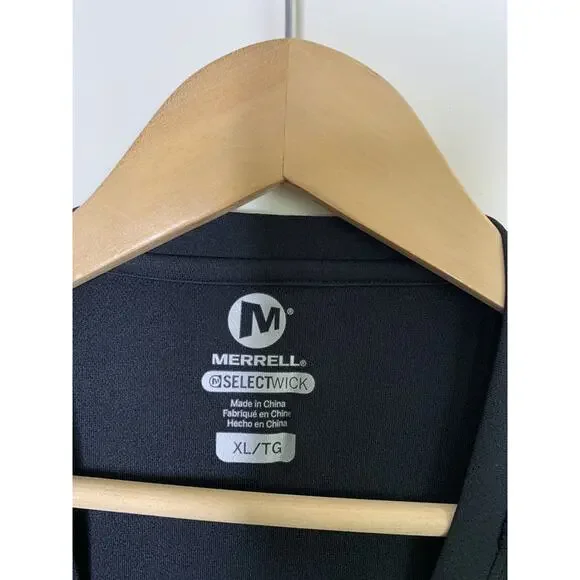 Merrell SelectWick Mens XL Long Sleeve Athletic Pullover Long Sleeve Black - Picture 6 of 8